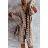 Casual Hooded Long Cardigan